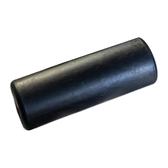 Black foam roller on white